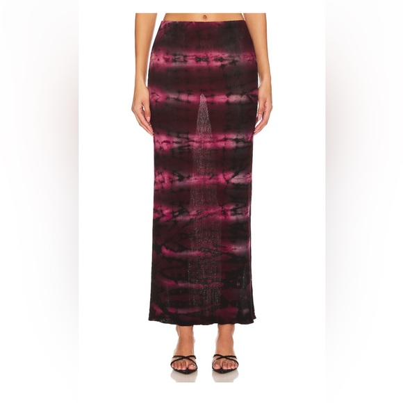 New Cotton Citizen Rio maxi skirt Blue/ Black tie dye - Picture 1 of 9